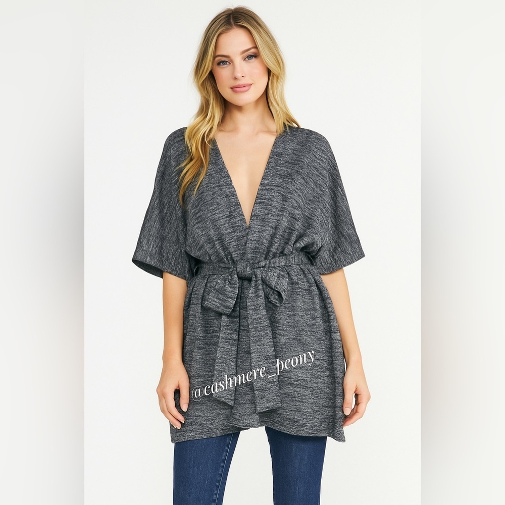 GAP Gray Open Kimono Poncho Cardigan Sweater XS/S